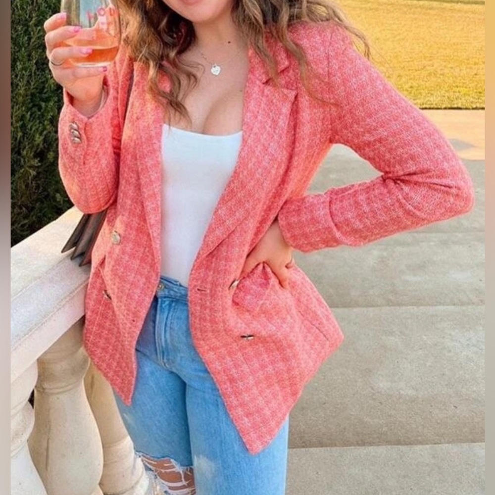 SHEIN pink blazer